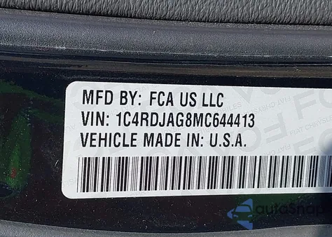 2021 Dodge Durango Sxt Plus Awd from USA, damaged, VIN 1C4RDJAG8MC644413